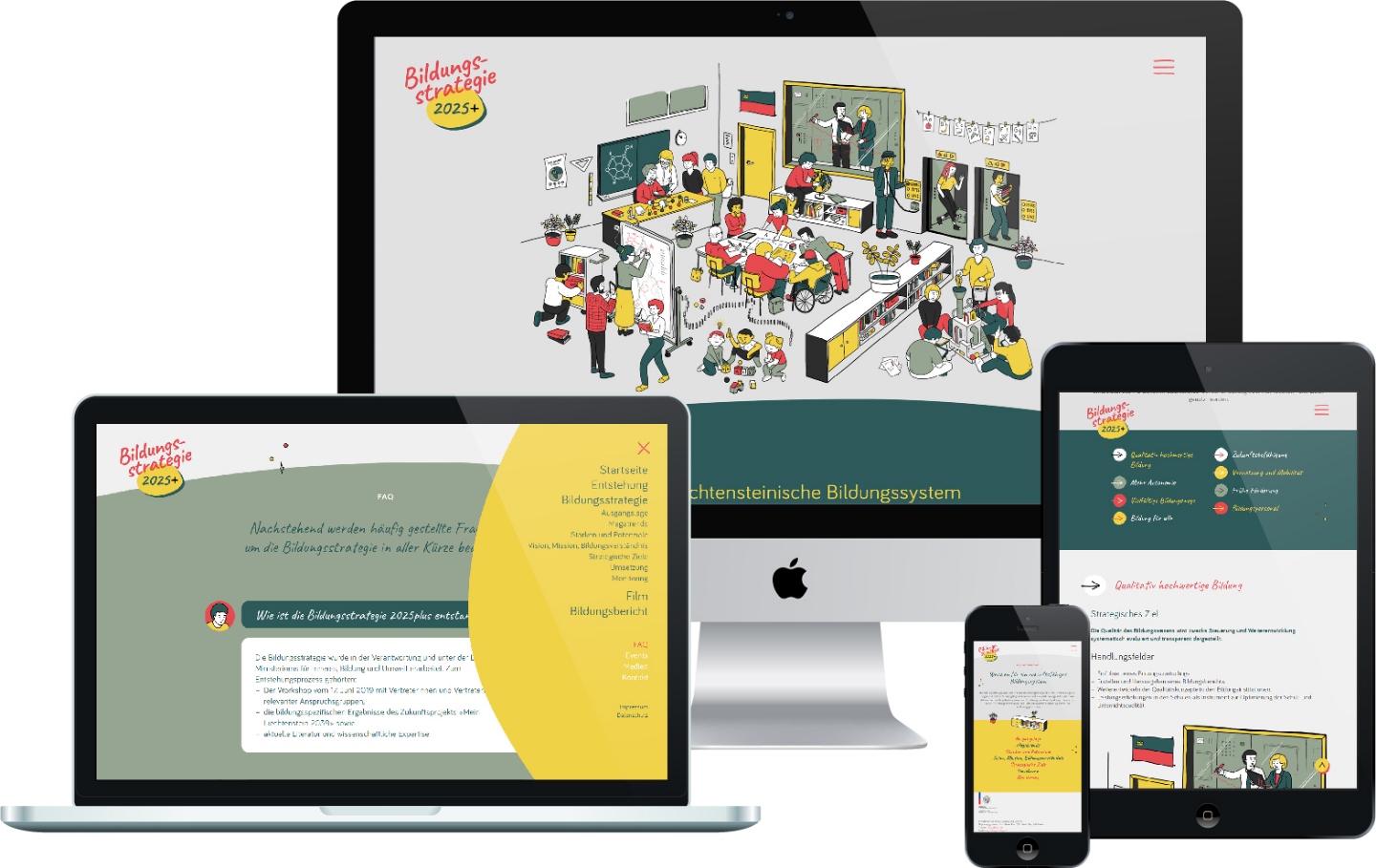 Bildungsstrategie 2025plus - Responsive Website, CMS